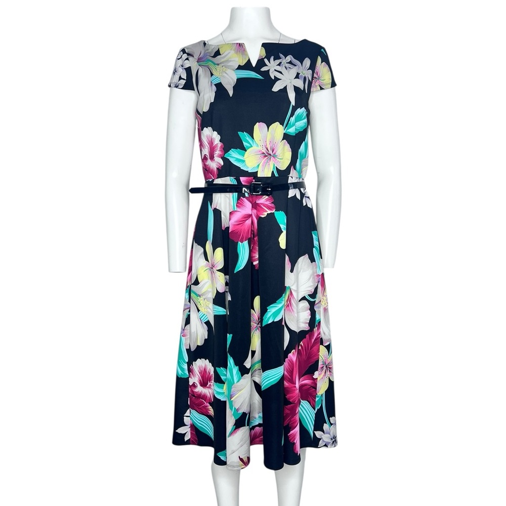 RM LL Hawaiian Floral Print Midi Dress size 10